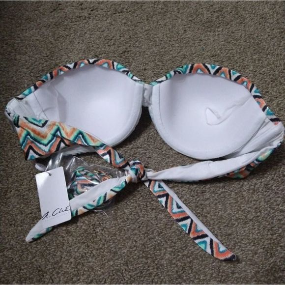 NWT A. Che Bandeau Bikini Top Size Med - Picture 4 of 4